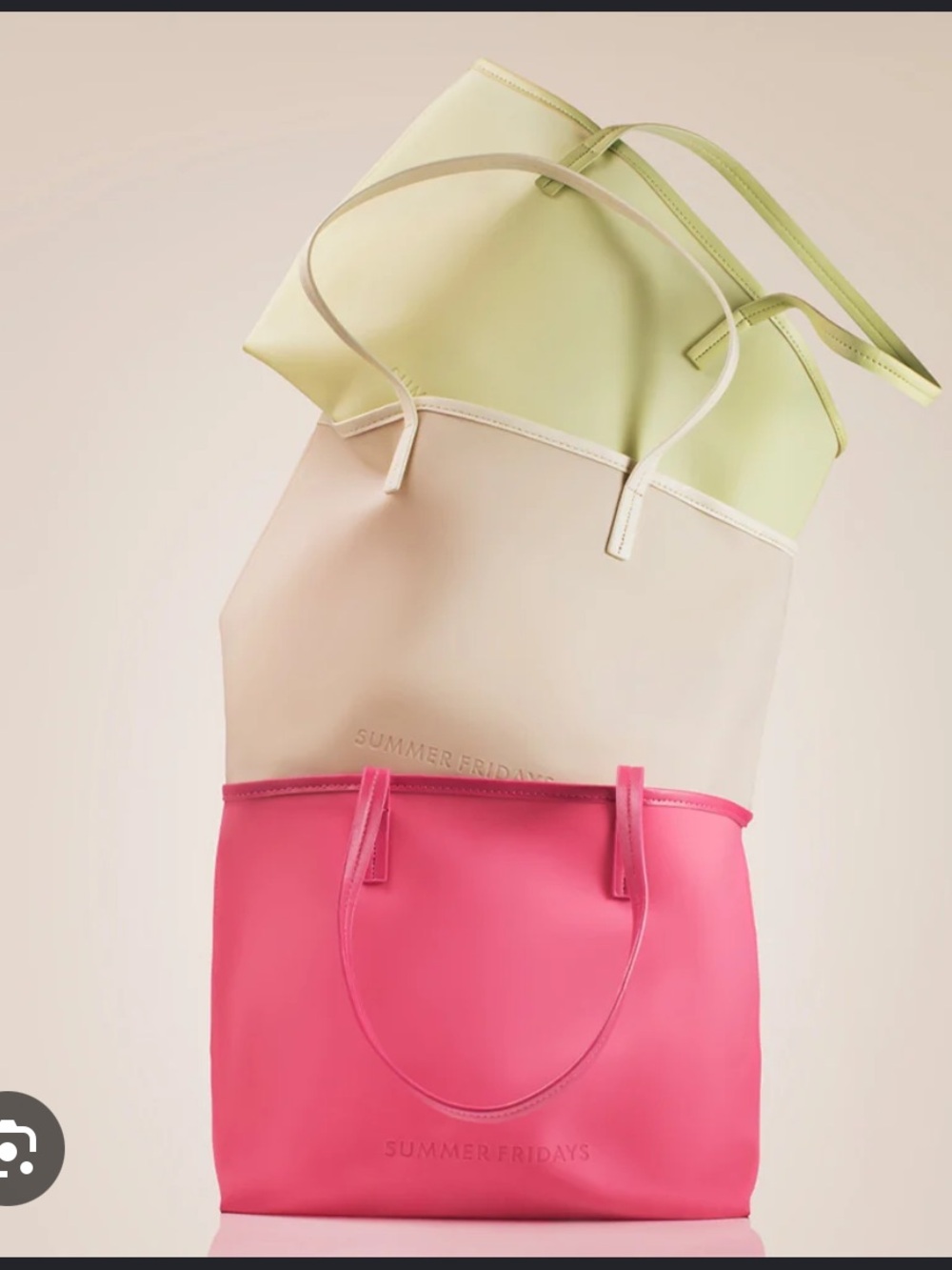 Summer Fridays Pink Jelly Tote Bag